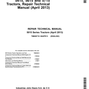 John Deere 5715 tractor repair manual