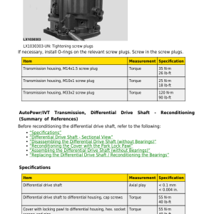 John Deere 6120, 6220, 6320, 6420 Tractors Repair Manual (North America - S.N 100001 - 398790) - Image 4