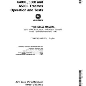 John Deere 6200, 6200L, 6300, 6300L, 6400, 6400L, 6500, 6500L Tractors Repair Manual - Image 4