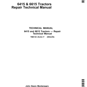 John Deere 6415, 6615, 7515 Tractors Service Repair Manual - Image 4