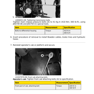 John Deere 6415, 6615, 7515 Tractors Service Repair Manual - Image 7