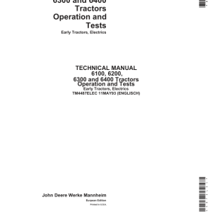 John Deere 6800, 6900, SE 6100 Tractors Service Repair Manual (TM4487 and TM4516) - Image 5