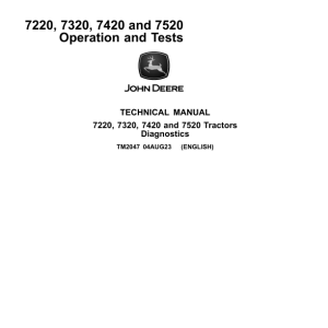 John Deere 7220, 7320, 7420, 7420 (Hi-Crop), 7520 (Two-Wheel Drive) Tractors Repair Manual (SN POXXXXX) - Image 2