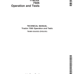 John Deere 7505 Tractors Service Repair Manual (Australia & South America) - Image 2