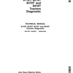 John Deere 8110T, 8210T, 8310T, 8410T Tractors Service Repair Manual