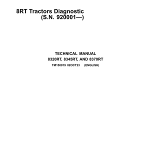 John Deere 8295RT, 8320RT, 8345RT, 8370RT Tractors Repair Manual - Image 2