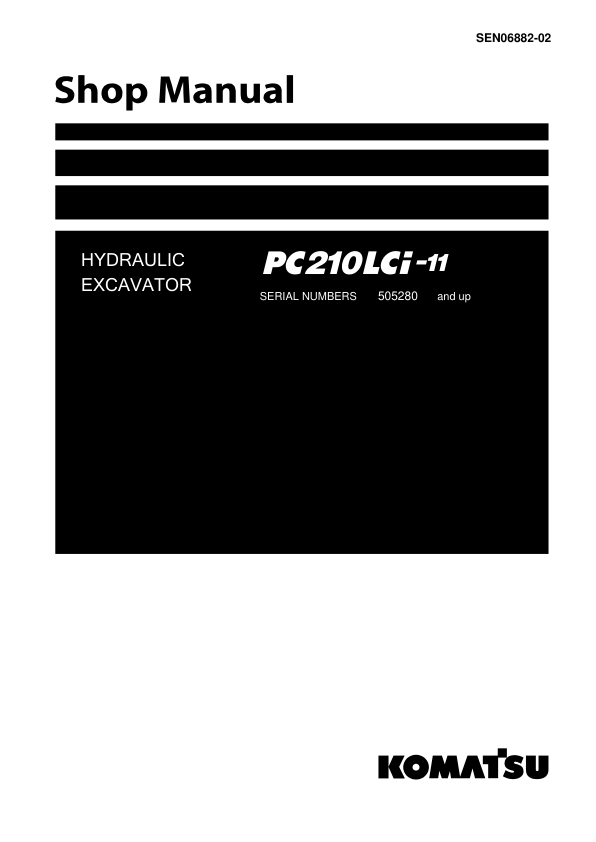 Komatsu PC210LCi-11 Excavator Service Repair Manual