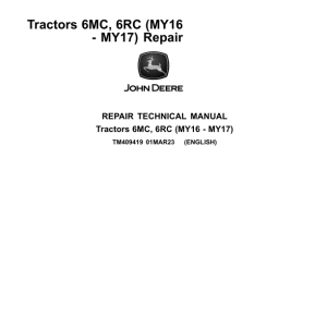 John Deere 6095MC, 6105MC, 6115MC, 6095RC, 6105RC, 6115RC Tractors Repair Manual - Image 16