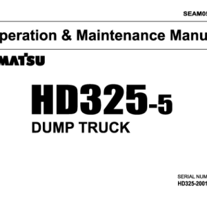 Komatsu HD325-5 Dump Truck Service Repair Manual - Image 5