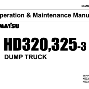 Komatsu HD320-3, HD325-3 Dump Truck Service Repair Manual - Image 2