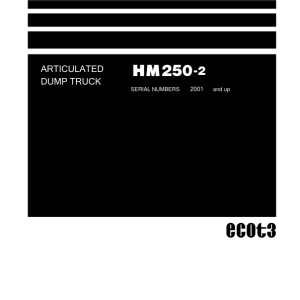 Komatsu HM250-2 Dump Truck Service Repair Manual