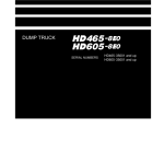 Komatsu HD465-8E0, HD605-8E0 Dump Truck Service Repair Manual