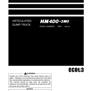 Komatsu HM400-5E0 Dump Truck Service Repair Manual - Image 3