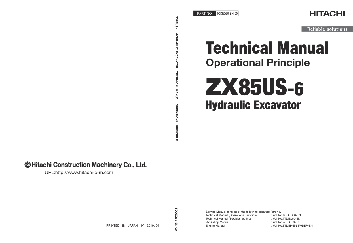 Hitachi ZX85US-6 Excavator Service Repair Manual