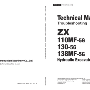 Hitachi ZX110MF-5G, ZX130-5G, ZX138MF-5G Excavator Service Repair Manual - Image 7