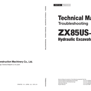 Hitachi ZX85US-6 Excavator Service Repair Manual - Image 6