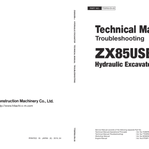 Hitachi ZX85USB-6 Excavator Service Repair Manual - Image 5