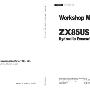 Hitachi ZX85USB-6 Excavator Service Repair Manual