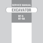 Yanmar B7-5, B7-5A Crawler Excavator Service Repair Manual