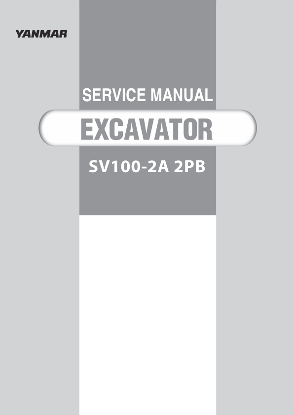 Yanmar SV100-2A-2PB Crawler Excavator Service Repair Manual