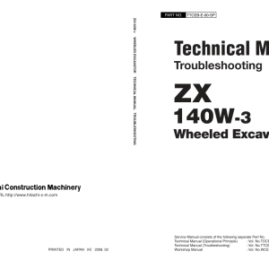 Hitachi ZX140W-3 Wheel Excavator Service Repair Manual - Image 4