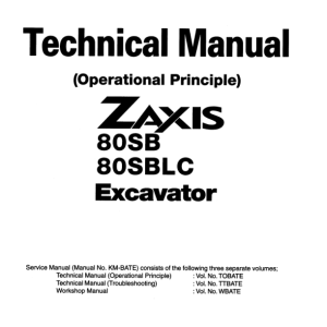 Hitachi ZX80SB, ZX80SBLC Excavator Service Repair Manual - Image 5