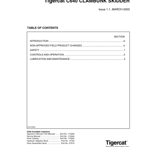 Tigercat C640 Skidder Repair Service Manual (6401001 – 6401499) - Image 5