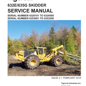 Tigercat 632E, 635G Skidder Repair Service Manual