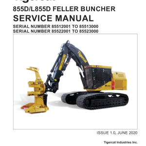 Tigercat 855D, L855D Feller Buncher Repair Service Manual