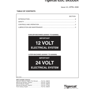 Tigercat 620C Skidder Repair Service Manual (6200501 – 6205000) - Image 4