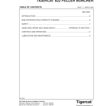 Tigercat 822, L830 Feller Buncher Repair Service Manual - Image 2