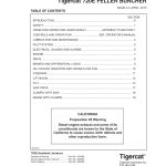 Tigercat 720E Feller Buncher Repair Service Manual (SN 7204401 - 7205500)