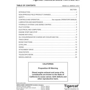 Tigercat H855C, LH855C Harvester Repair Service Manual - Image 4