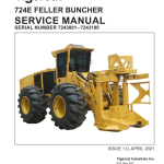 Tigercat 724E Feller Buncher Repair Service Manual (SN 7241001 - 7243100)