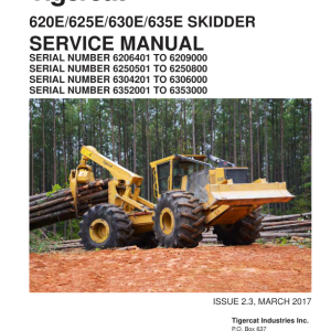 Tigercat 620E, 625E, 630E, 635E Skidder Repair Service Manual