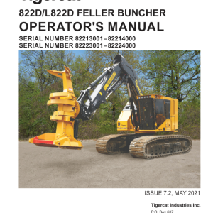 Tigercat 822D, L822D Feller Buncher Repair Service Manual (SN 82213001 - 82224000) - Image 5