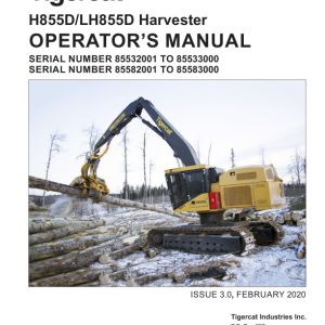 Tigercat H855D, LH855D Harvester Repair Service Manual (85532001 - 85583000) - Image 5