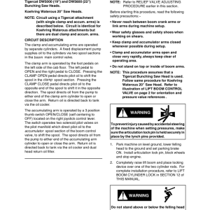 Tigercat 726B Feller Buncher Repair Service Manual (SN 7261001 - 7261999) - Image 3