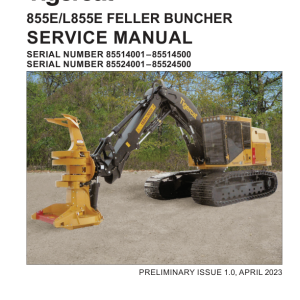 Tigercat 855E, L855E Feller Buncher Repair Service Manual