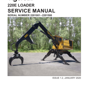 Tigercat 220E Loader Repair Service Manual (2201001 - 2201500)