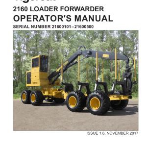 Tigercat 2160 Loader Forwarder Repair Service Manual (21600101 - 21600500) - Image 5