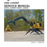 Tigercat 250D Loader Repair Service Manual