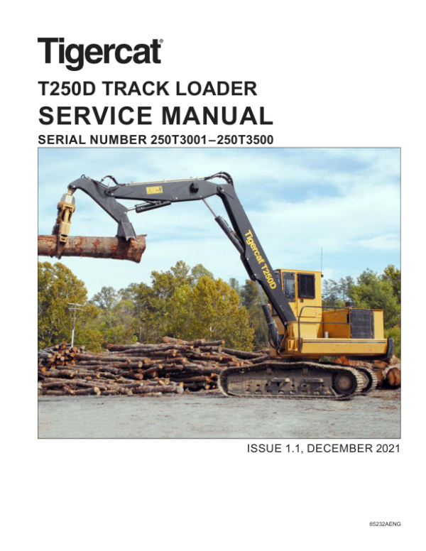 Tigercat T250D Loader Repair Service Manual