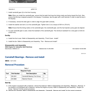 Caterpillar CAT 3054 Engine Service Repair Manual (5HK00001 and up) - Image 3