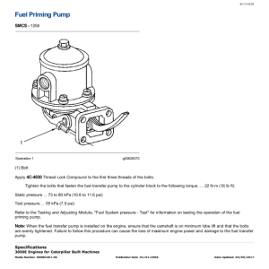 Caterpillar CAT 3056E Engine Machine Service Repair Manual (CPT00001 and up) - Image 3