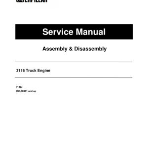 Caterpillar CAT 3116 Truck Engine Service Repair Manual (8WL00001 and up) - Image 1