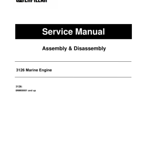 Caterpillar CAT 3126 Marine Engine Service Repair Manual (8NM00001 and up) - Image 1