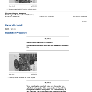 Caterpillar CAT 3126B Engine Machine Service Repair Manual (BMA00001 and up) - Image 2