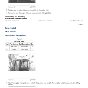 Caterpillar CAT 314C, 314C CR Excavator Service Repair Manual (SNY00001 and up) - Image 3