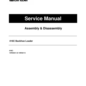 Caterpillar CAT 416C Backhoe Loader Service Repair Manual (1WR00001 till 08115) - Image 1